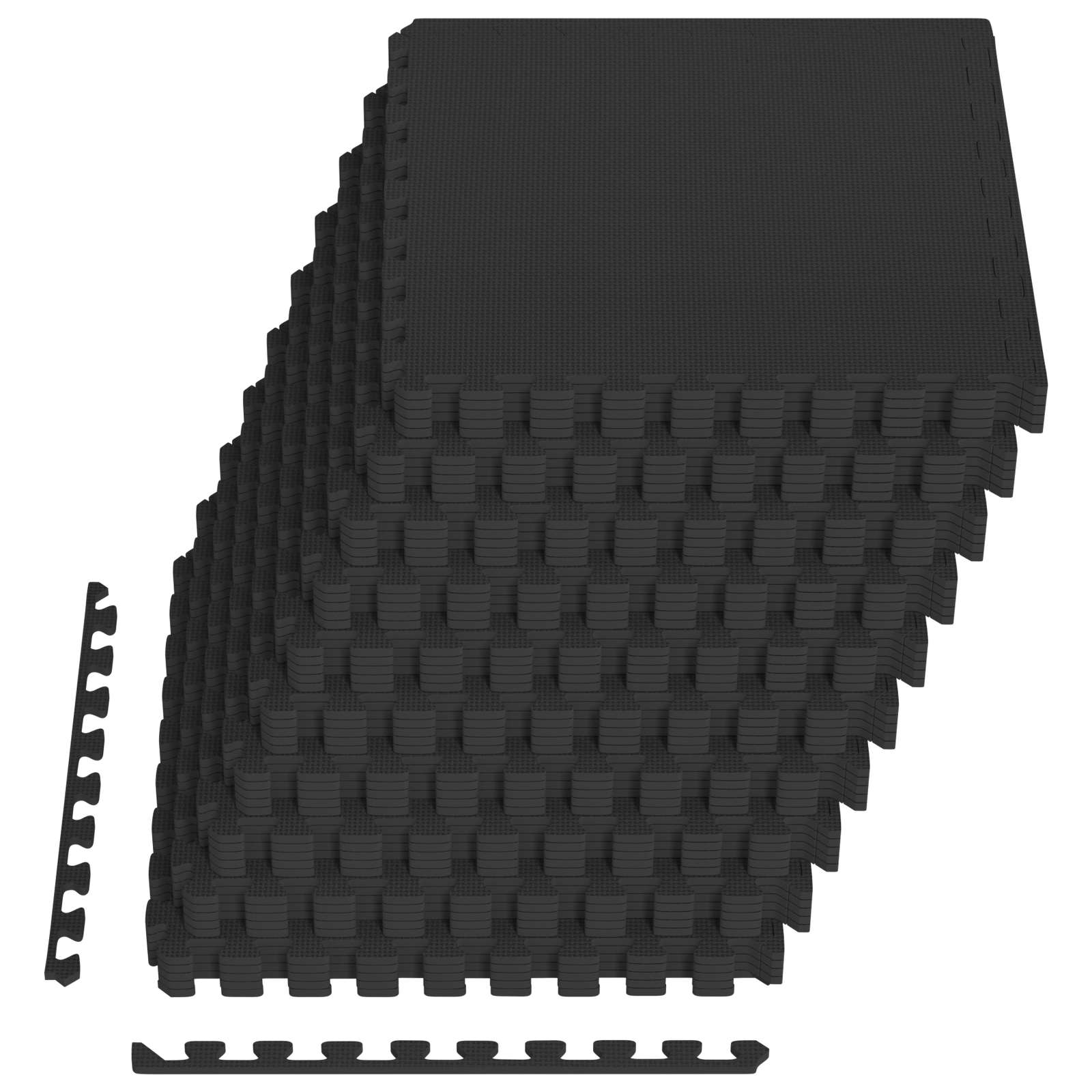 vidaXL Mata podłogowa do basenu 40 pcs Czarny 14,4 m² Pianka EVA