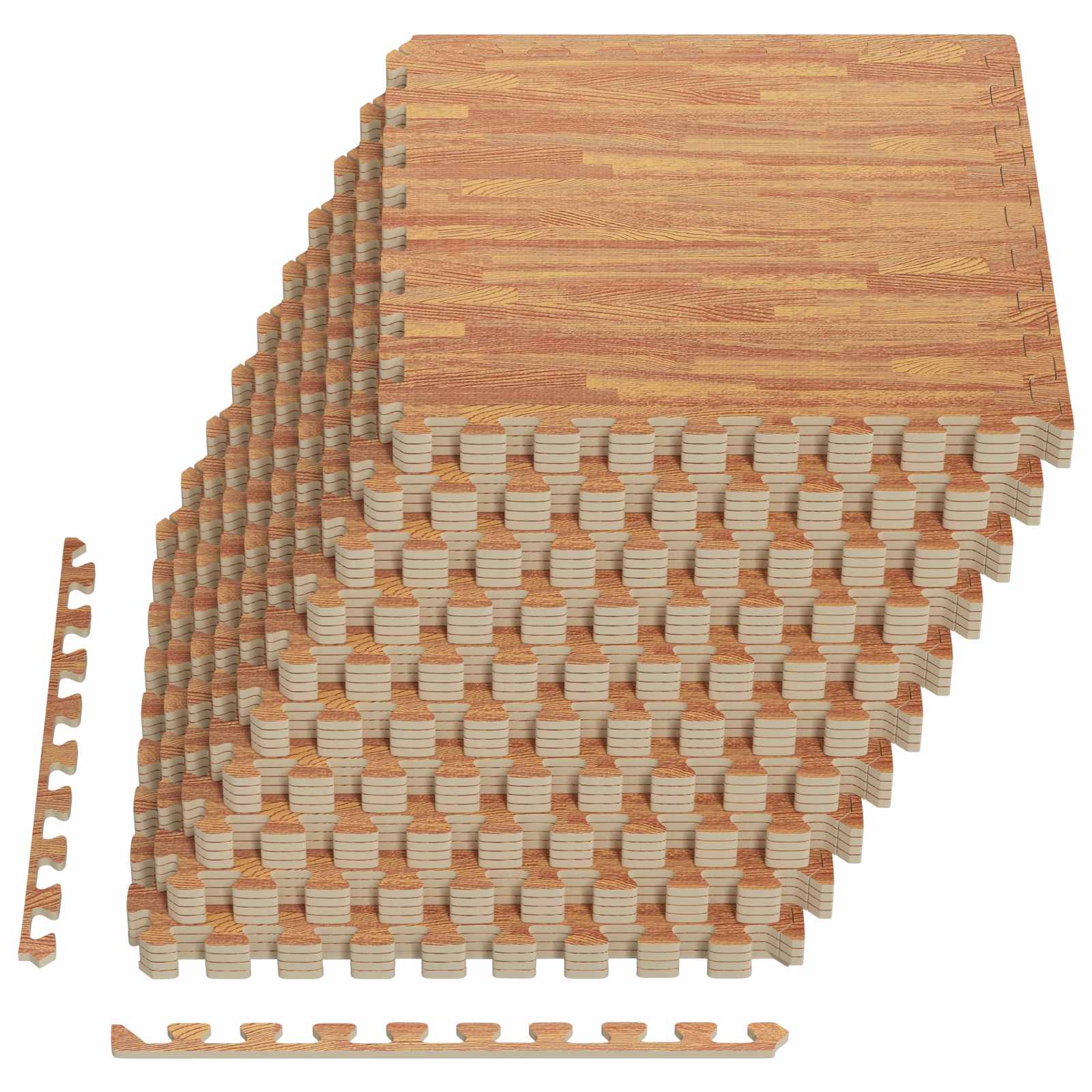 vidaXL Mata podłogowa do basenu 40 pcs drewno 14,4 m² Pianka EVA