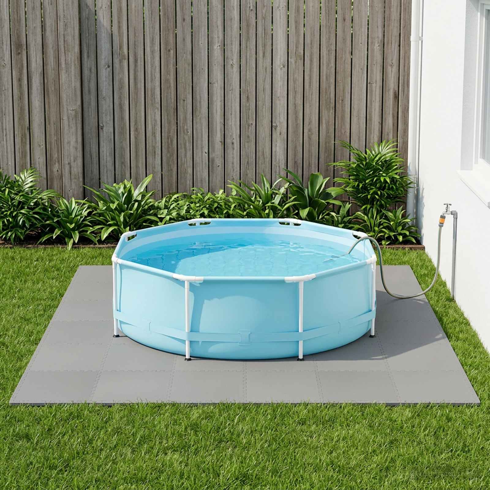 vidaXL Mata podłogowa do basenu 12 pcs Szary 4,32 m² Pianka EVA
