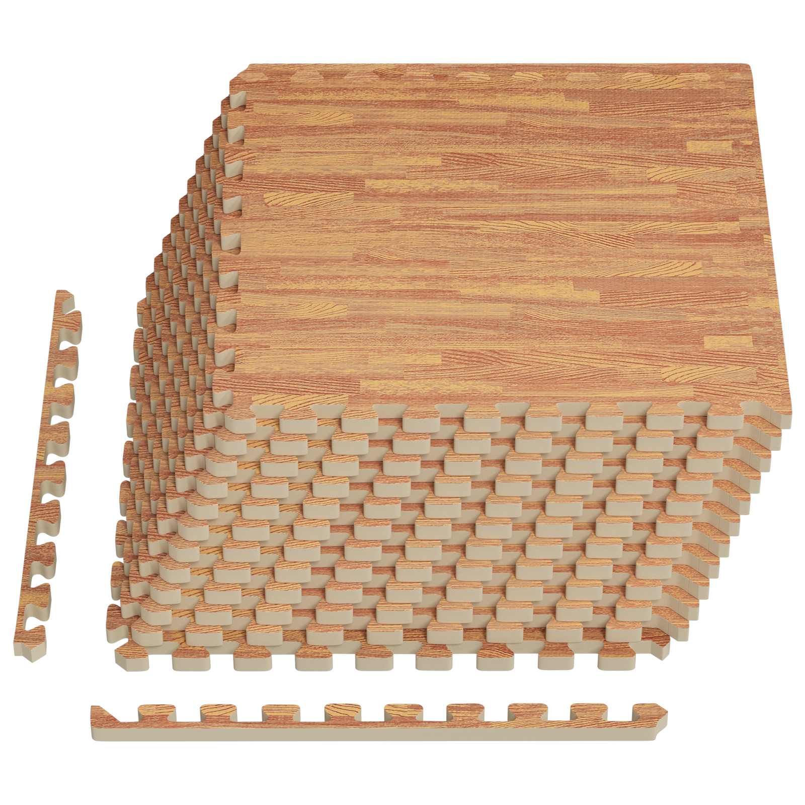 vidaXL Mata podłogowa do basenu 12 pcs drewno 4,32 m² Pianka EVA