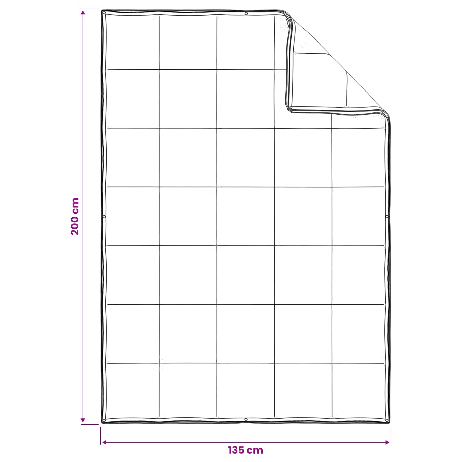vidaXL Komplet Kołder na cały rok 2 szt. 135 x 200 cm 150+250 gsm