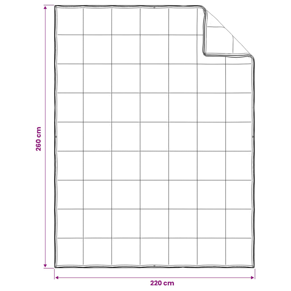 vidaXL Zestaw kołder 2 szt. 260 x 220 cm Kapok i poliester Beżowy