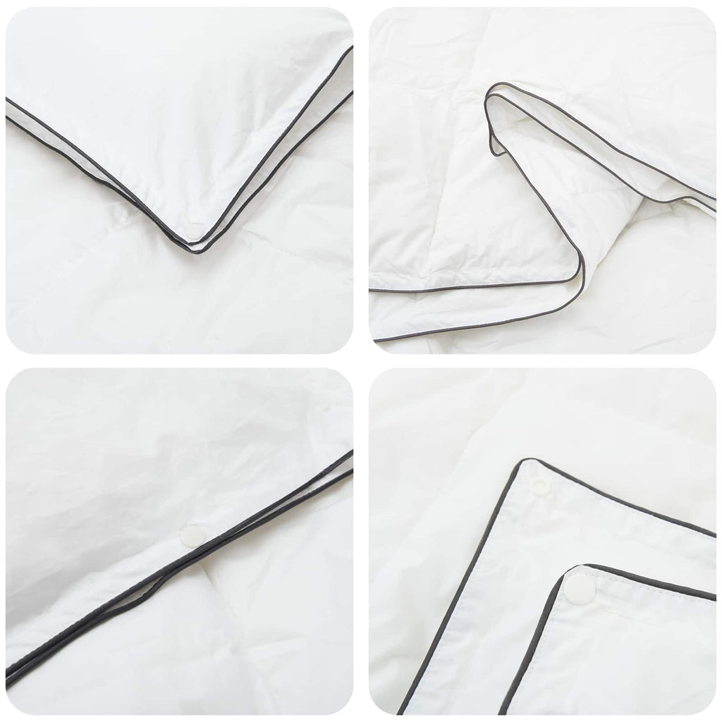 vidaXL Zestaw kołder 3 szt. Biały Bambus