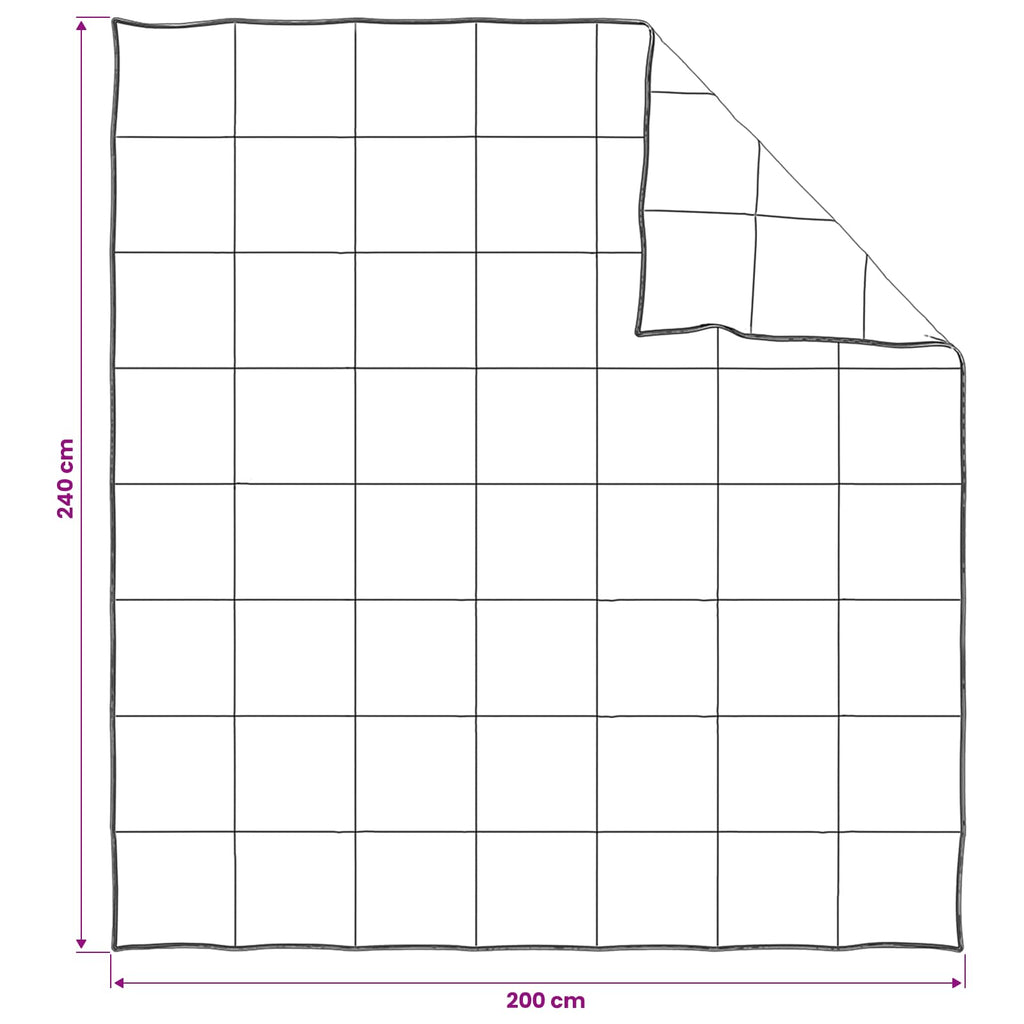 vidaXL Zestaw kołdry i poduszek 3 szt. 200 x 240 cm Zima 1800 g/szt