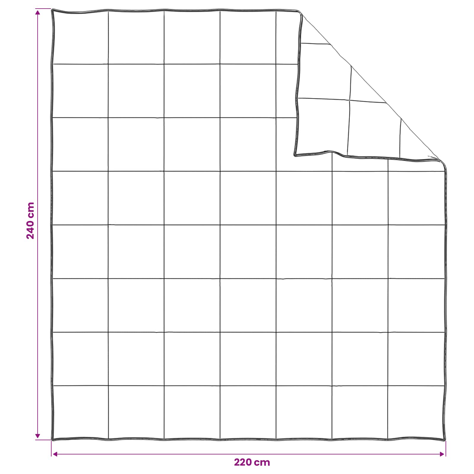 vidaXL Zestaw kołdry i poduszek 3 szt. 240 x 220 cm Zima 1320 g/szt