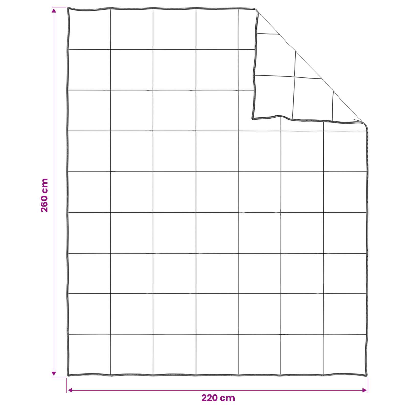 vidaXL Zestaw kołdry i poduszek 3 szt. 260 x 220 cm Zima 1800 g/szt