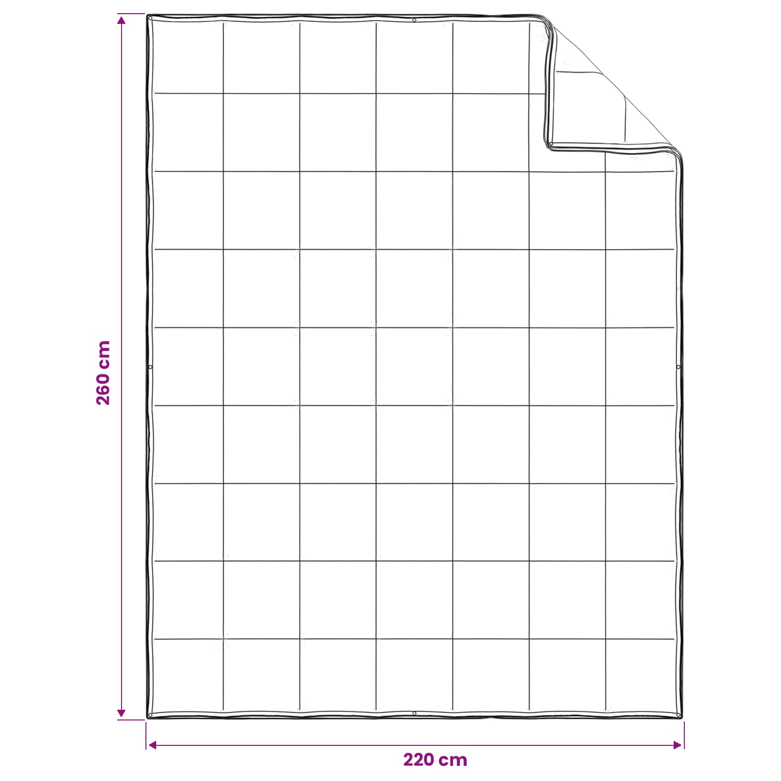 vidaXL Zestaw kołder 3 szt. 260 x 220 cm Na wszystkie sezony Bambus