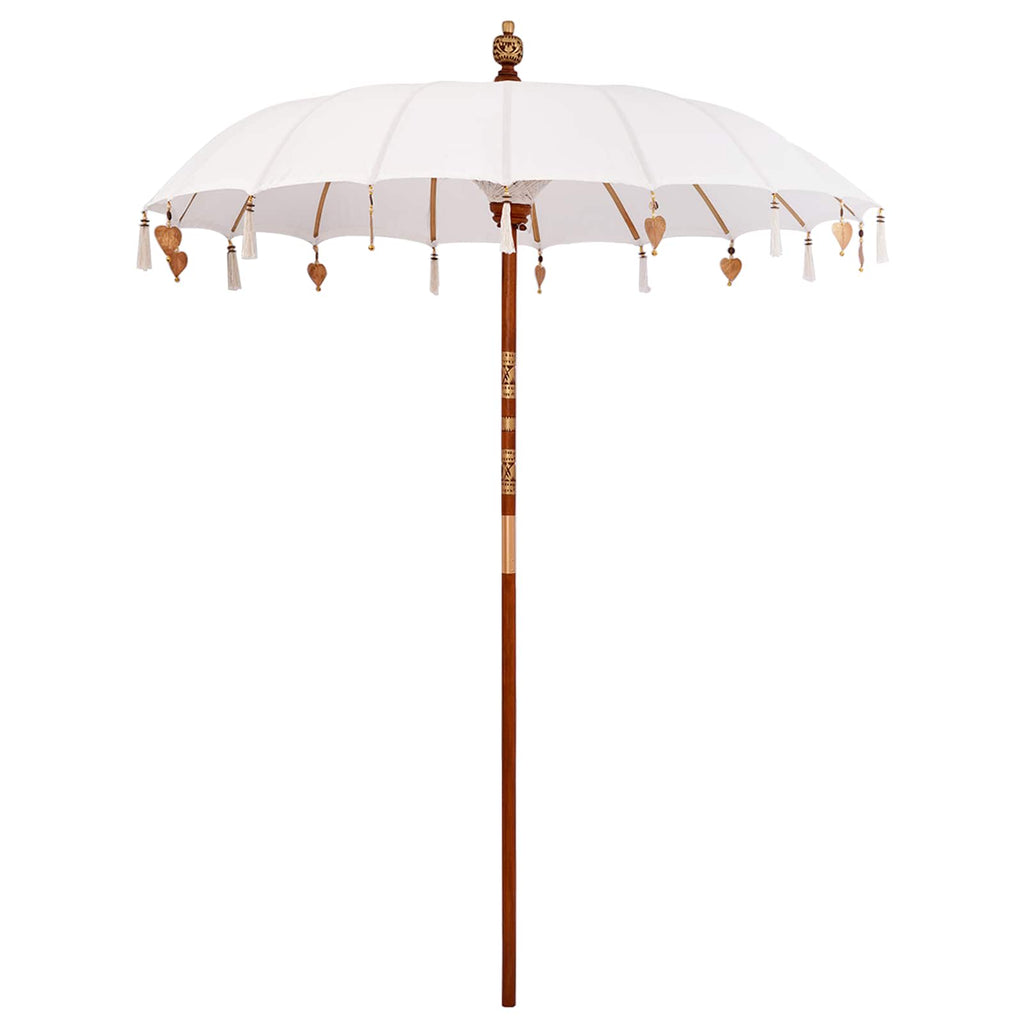 vidaXL Parasol balijski z podstawą Okrągły 190 x 190 x 295 cm