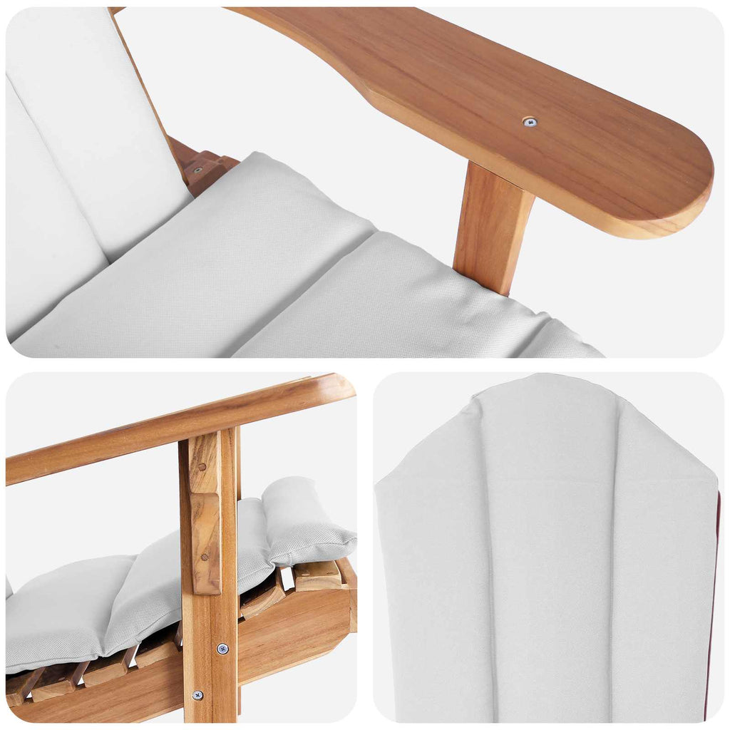 vidaXL Ogród Adirondack Chair naturalny Lite drewno teakowe