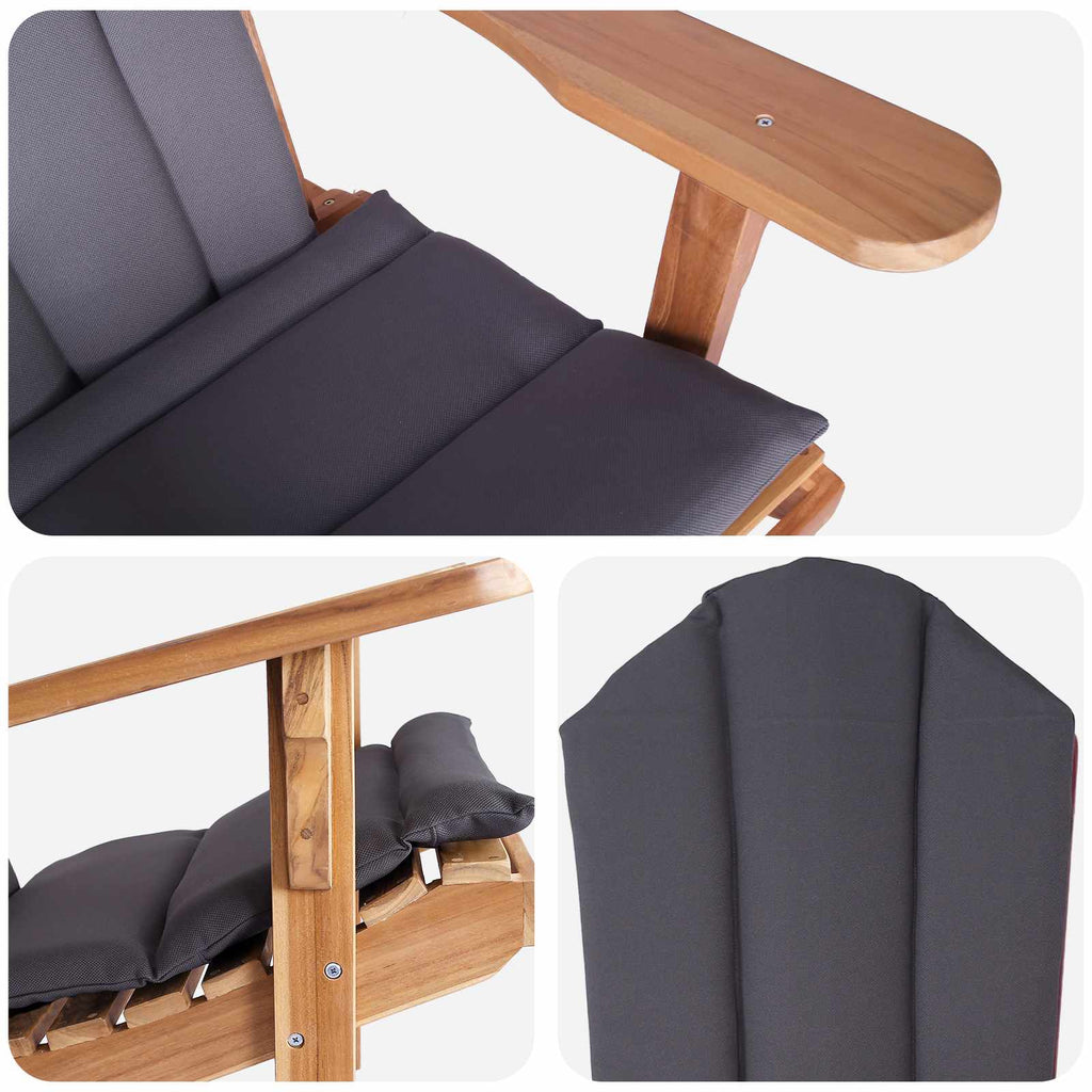 vidaXL Ogród Adirondack Chair naturalny Lite drewno teakowe