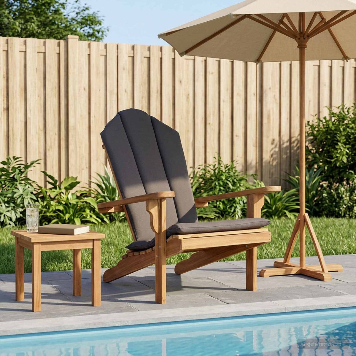 vidaXL Ogród Adirondack Chair naturalny Lite drewno teakowe