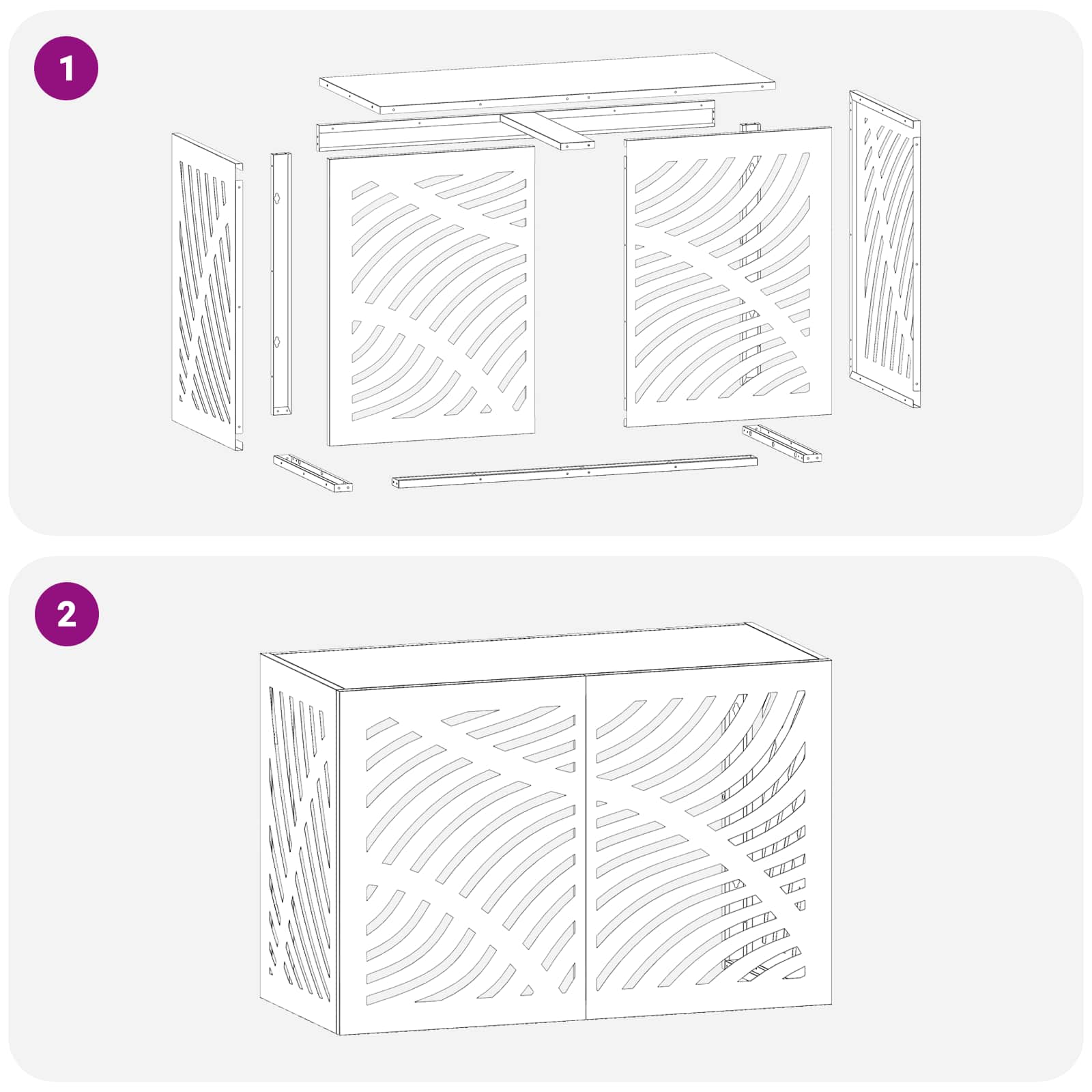 vidaXL Pokrywa do klimatyzatora Czarny 90 x 40 x 60 cm Stal