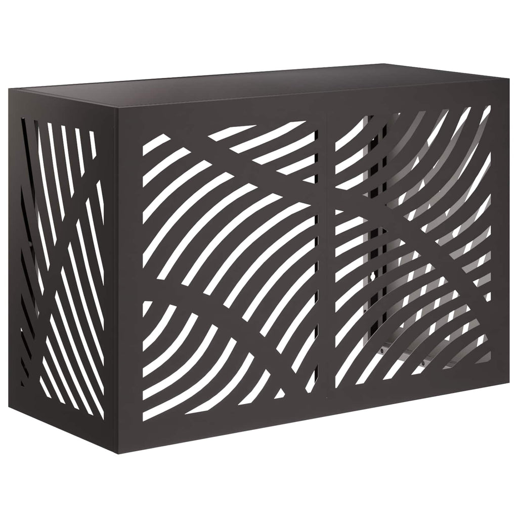 vidaXL Pokrywa do klimatyzatora Czarny 90 x 40 x 60 cm Stal