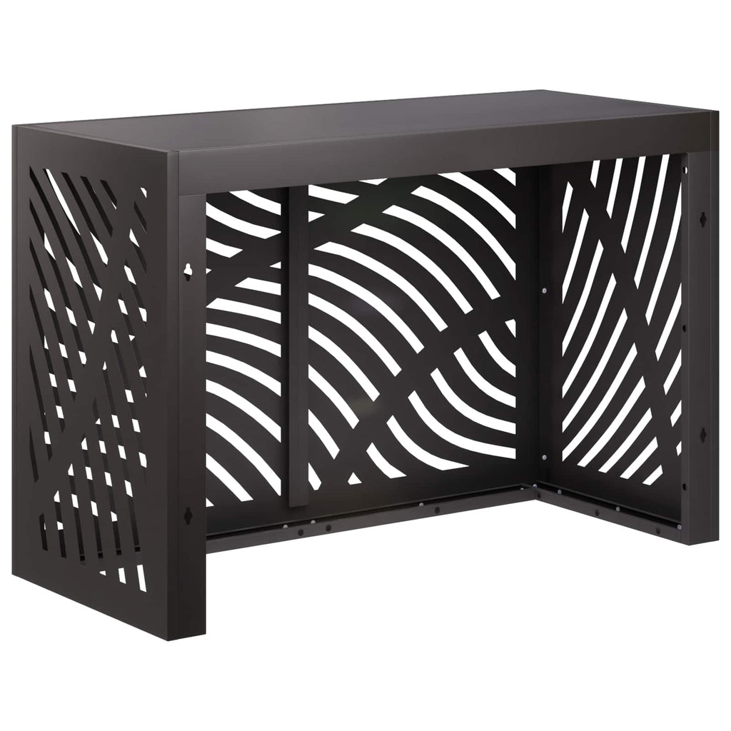 vidaXL Pokrywa do klimatyzatora Czarny 90 x 40 x 60 cm Stal