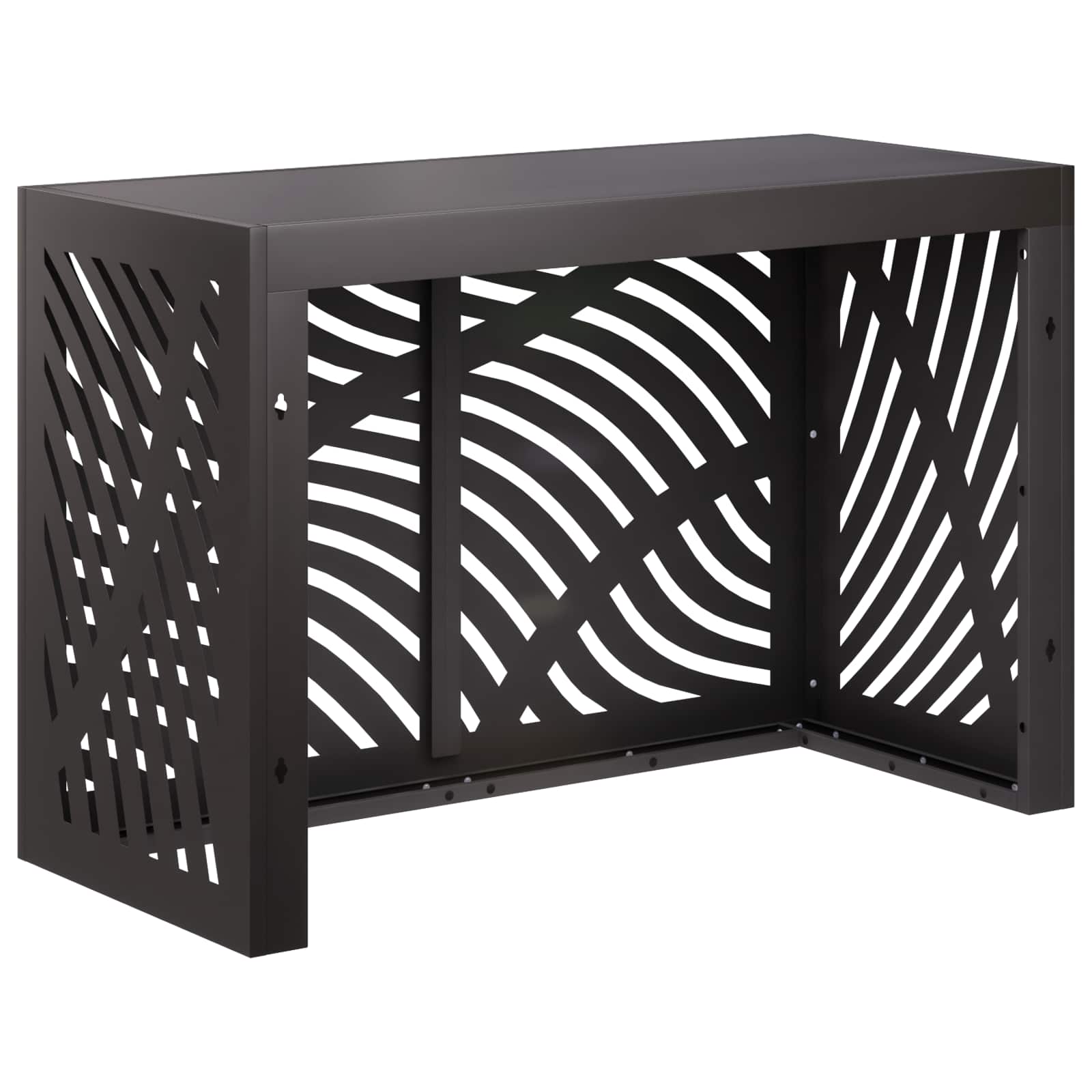vidaXL Pokrywa do klimatyzatora Czarny 90 x 40 x 60 cm Stal