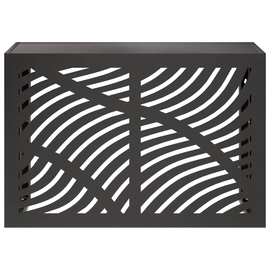 vidaXL Pokrywa do klimatyzatora Czarny 90 x 40 x 60 cm Stal