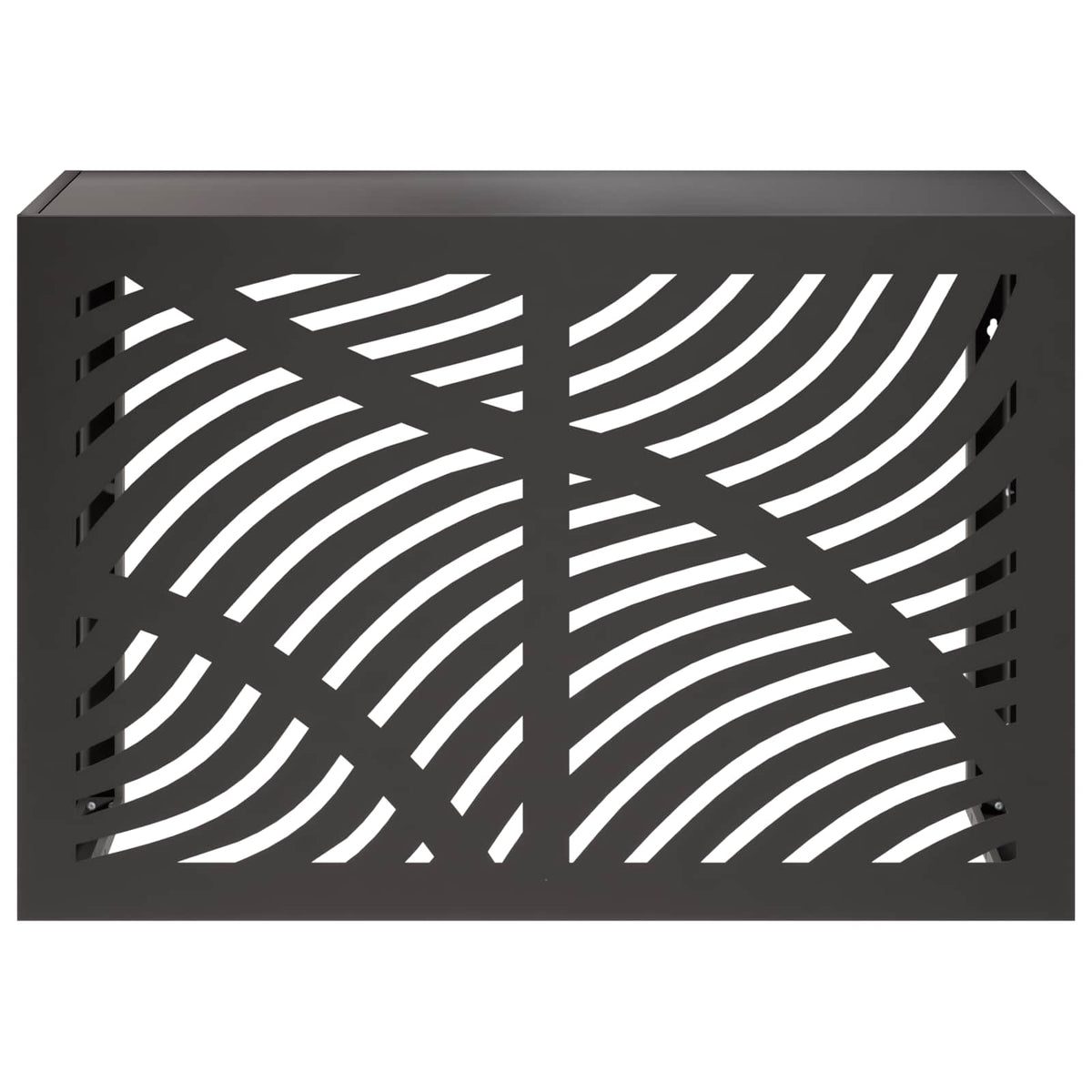 vidaXL Pokrywa do klimatyzatora Czarny 90 x 40 x 60 cm Stal