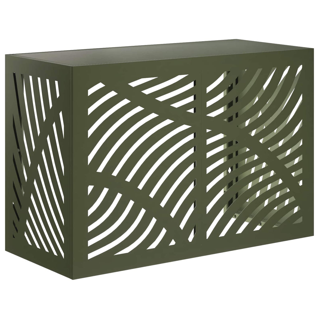 vidaXL Pokrywa do klimatyzatora Oliwkowy zielony 90 x 40 x 60 cm Stal
