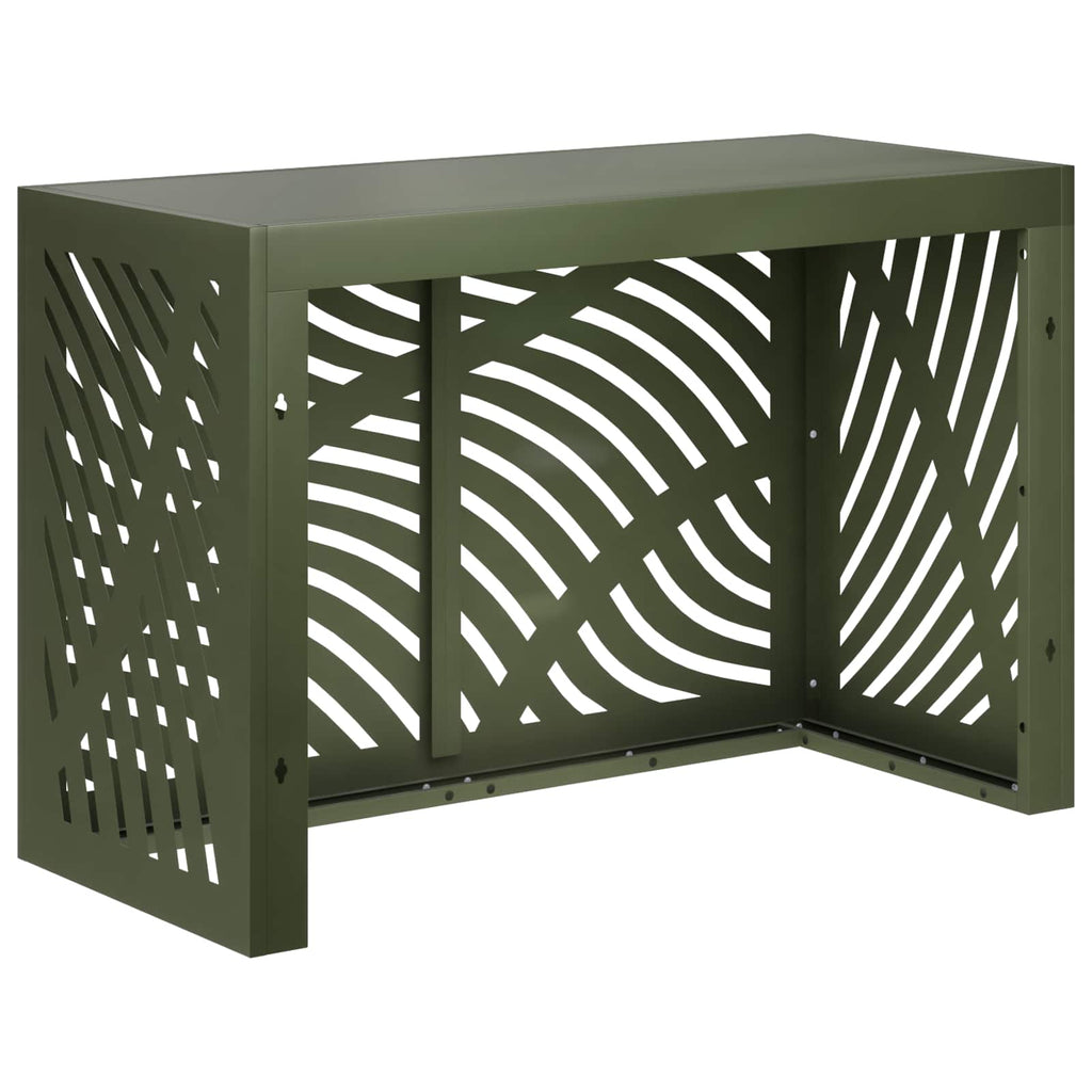 vidaXL Pokrywa do klimatyzatora Oliwkowy zielony 90 x 40 x 60 cm Stal