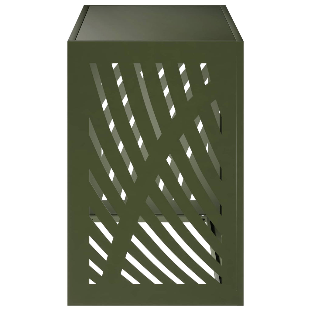 vidaXL Pokrywa do klimatyzatora Oliwkowy zielony 90 x 40 x 60 cm Stal