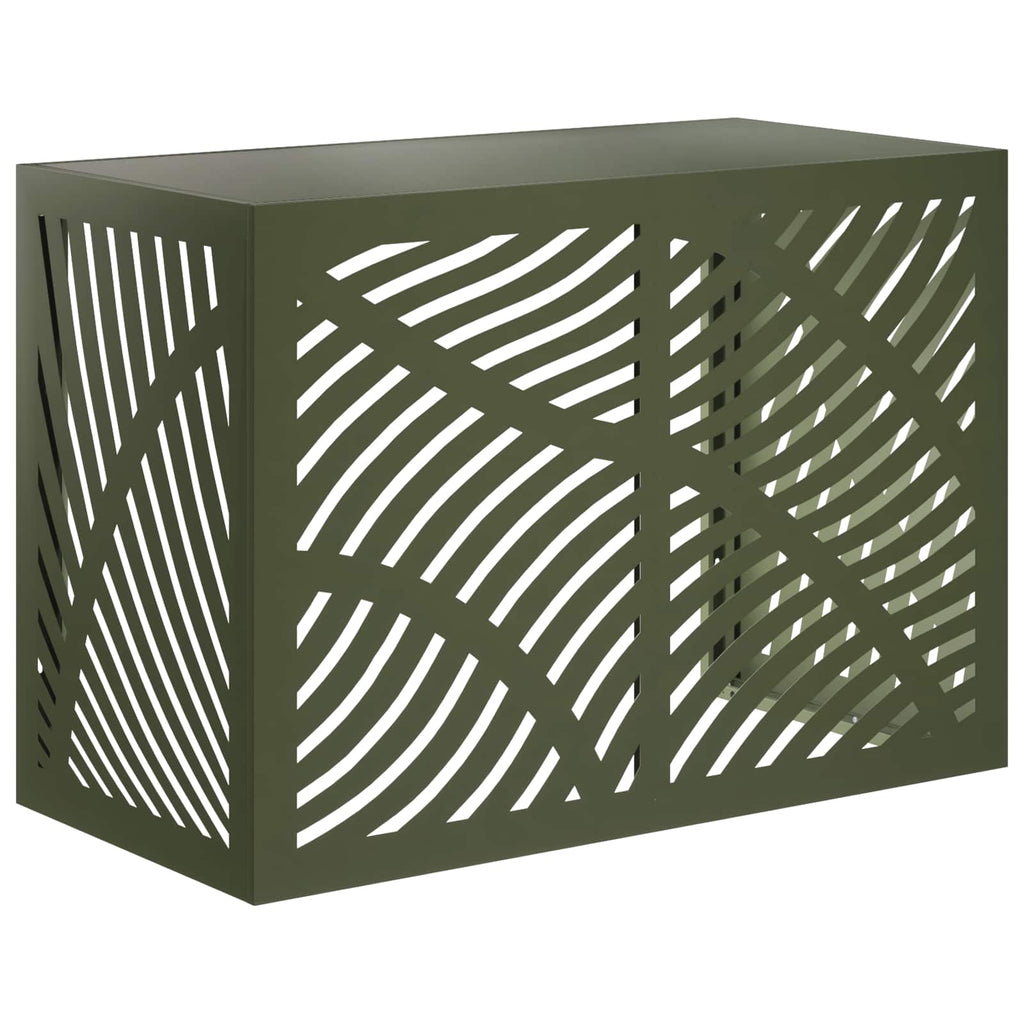 vidaXL Pokrywa do klimatyzatora Oliwkowy zielony 100 x 50 x 70 cm Stal