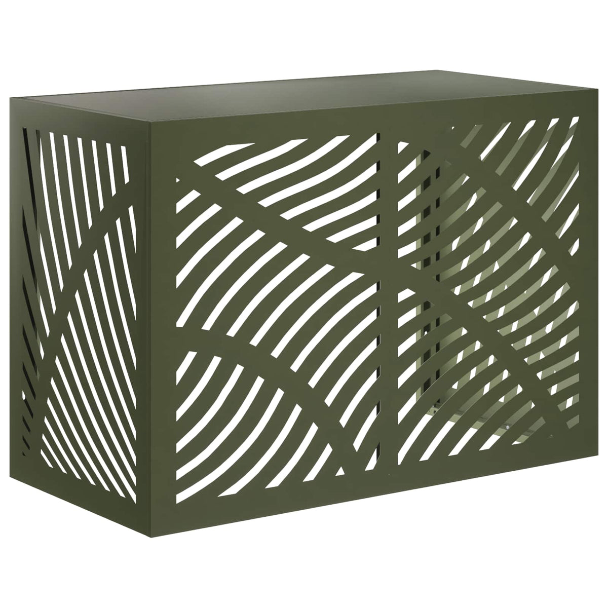 vidaXL Pokrywa do klimatyzatora Oliwkowy zielony 100 x 50 x 70 cm Stal