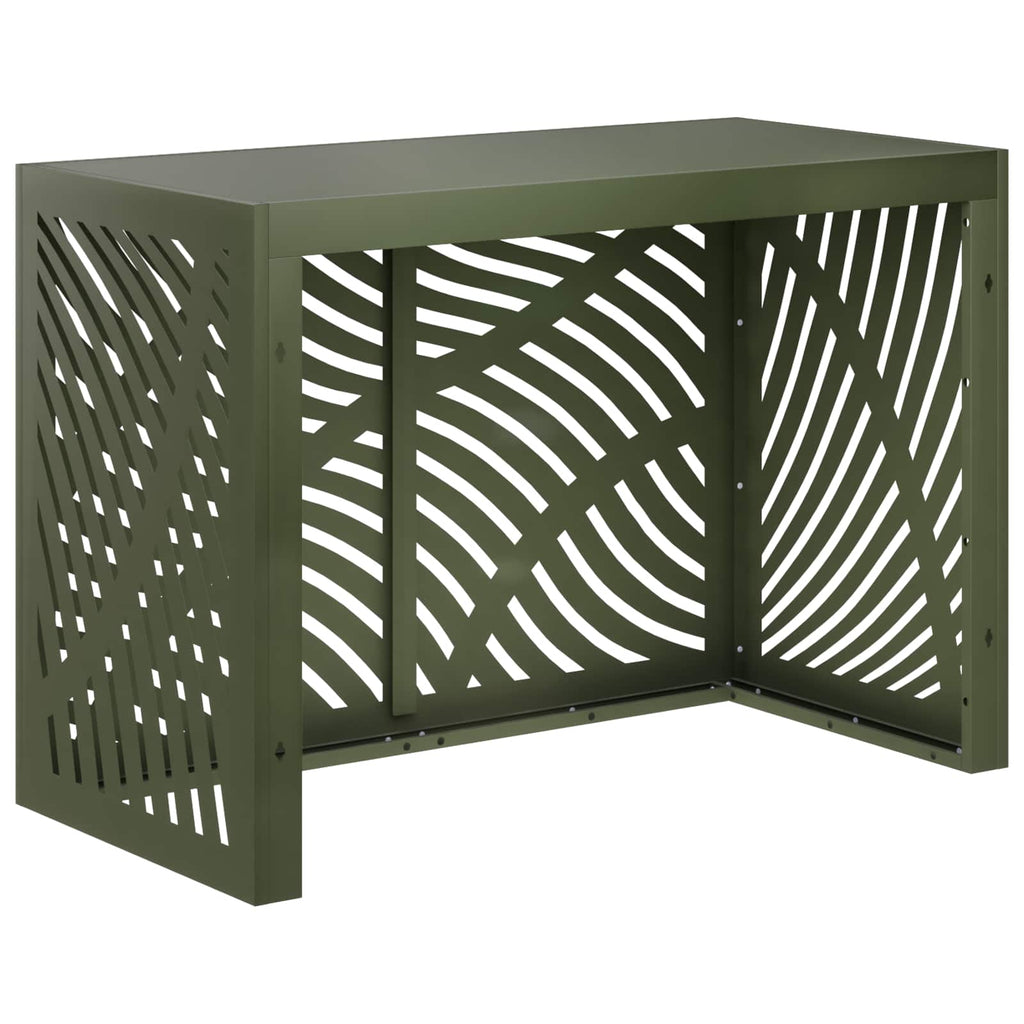 vidaXL Pokrywa do klimatyzatora Oliwkowy zielony 100 x 50 x 70 cm Stal