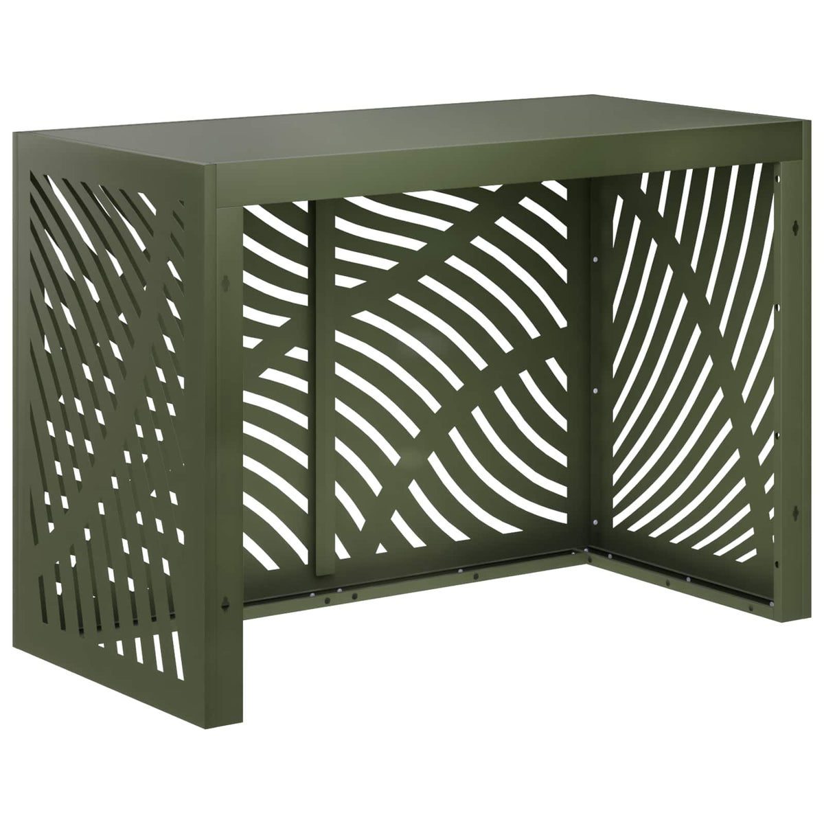 vidaXL Pokrywa do klimatyzatora Oliwkowy zielony 100 x 50 x 70 cm Stal