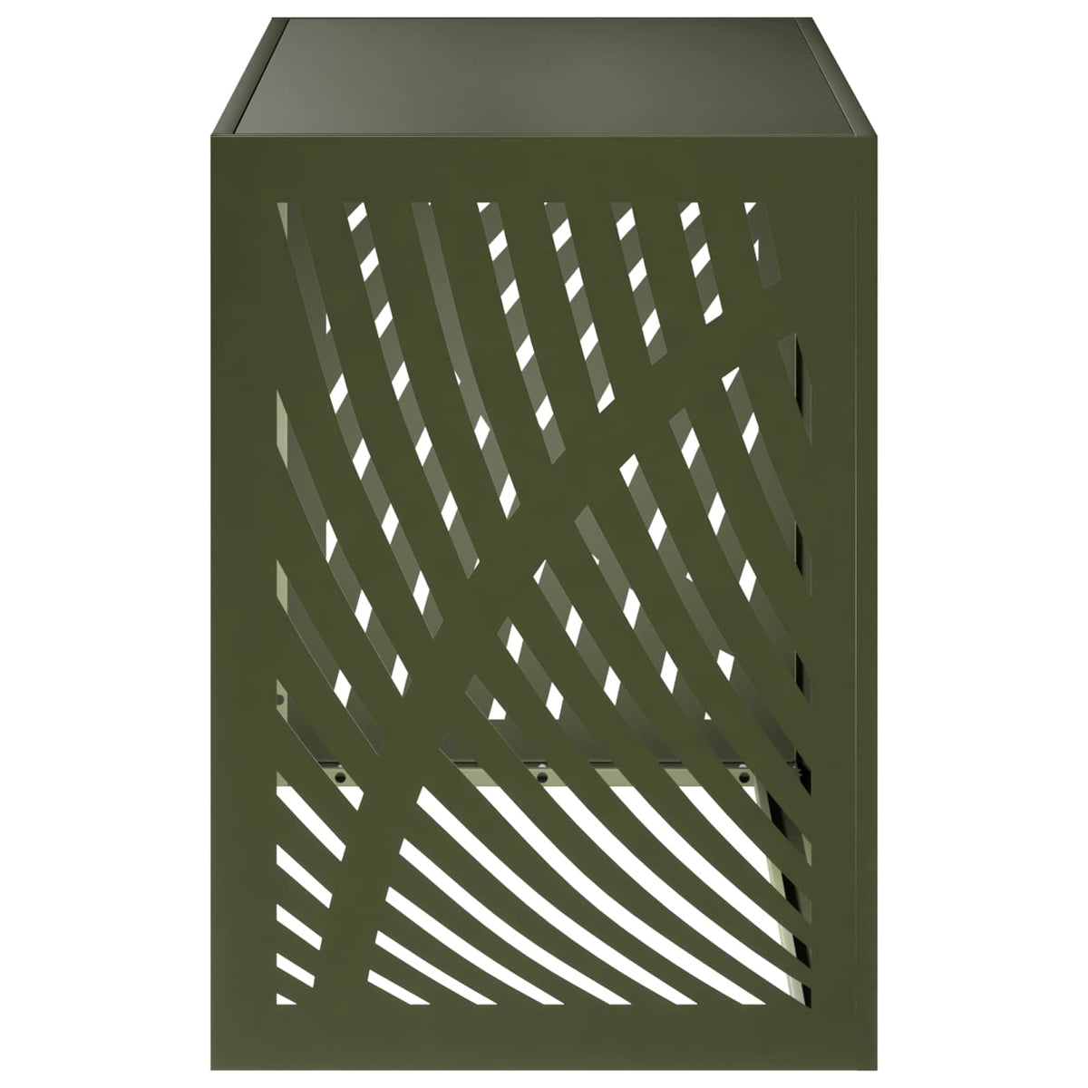 vidaXL Pokrywa do klimatyzatora Oliwkowy zielony 100 x 50 x 70 cm Stal