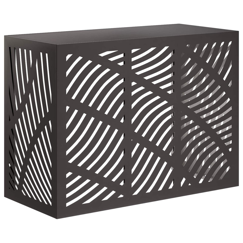vidaXL Pokrywa do klimatyzatora Czarny 110 x 50 x 80 cm Stal