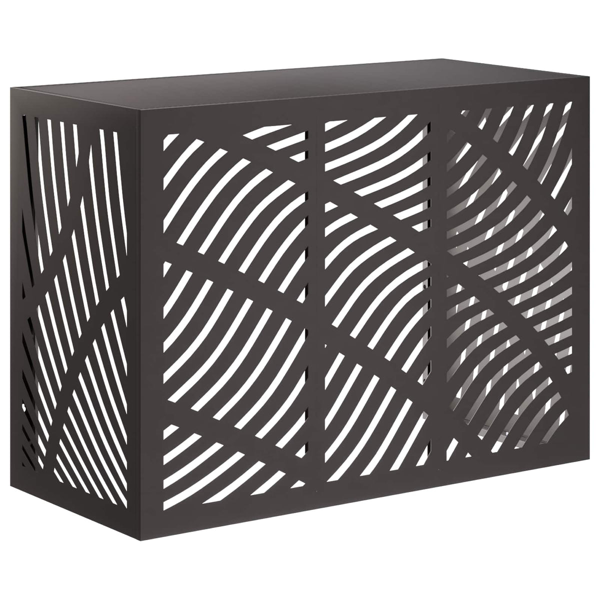 vidaXL Pokrywa do klimatyzatora Czarny 110 x 50 x 80 cm Stal