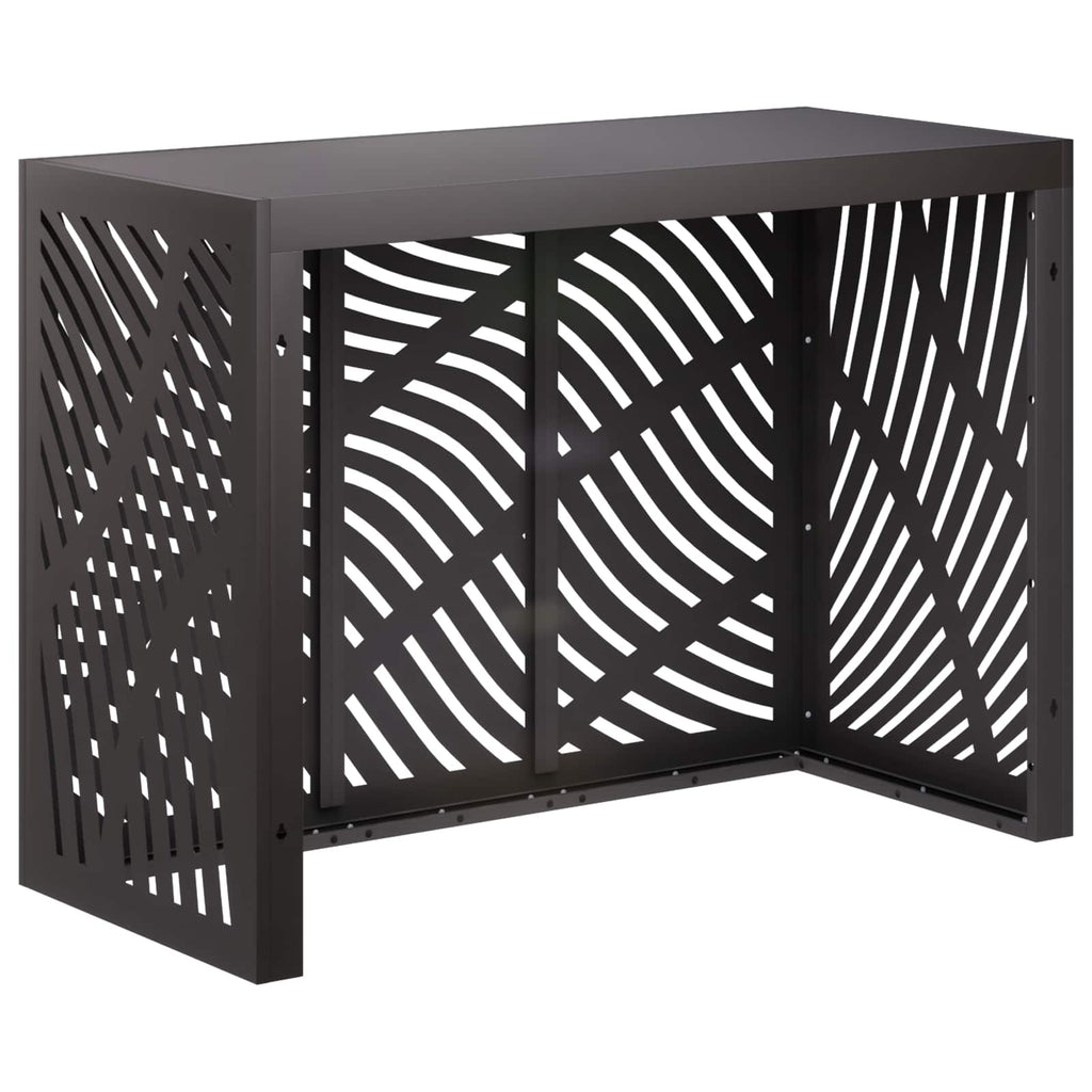 vidaXL Pokrywa do klimatyzatora Czarny 110 x 50 x 80 cm Stal