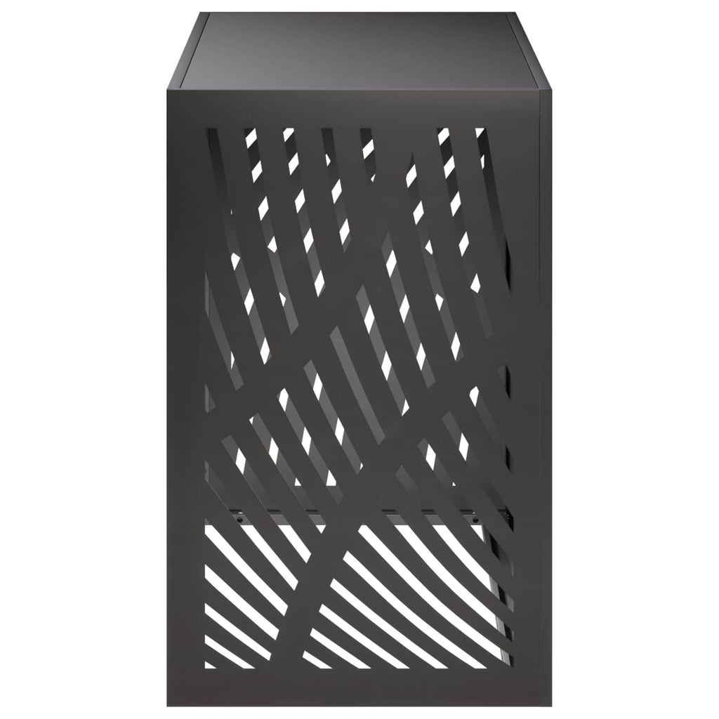 vidaXL Pokrywa do klimatyzatora Czarny 110 x 50 x 80 cm Stal
