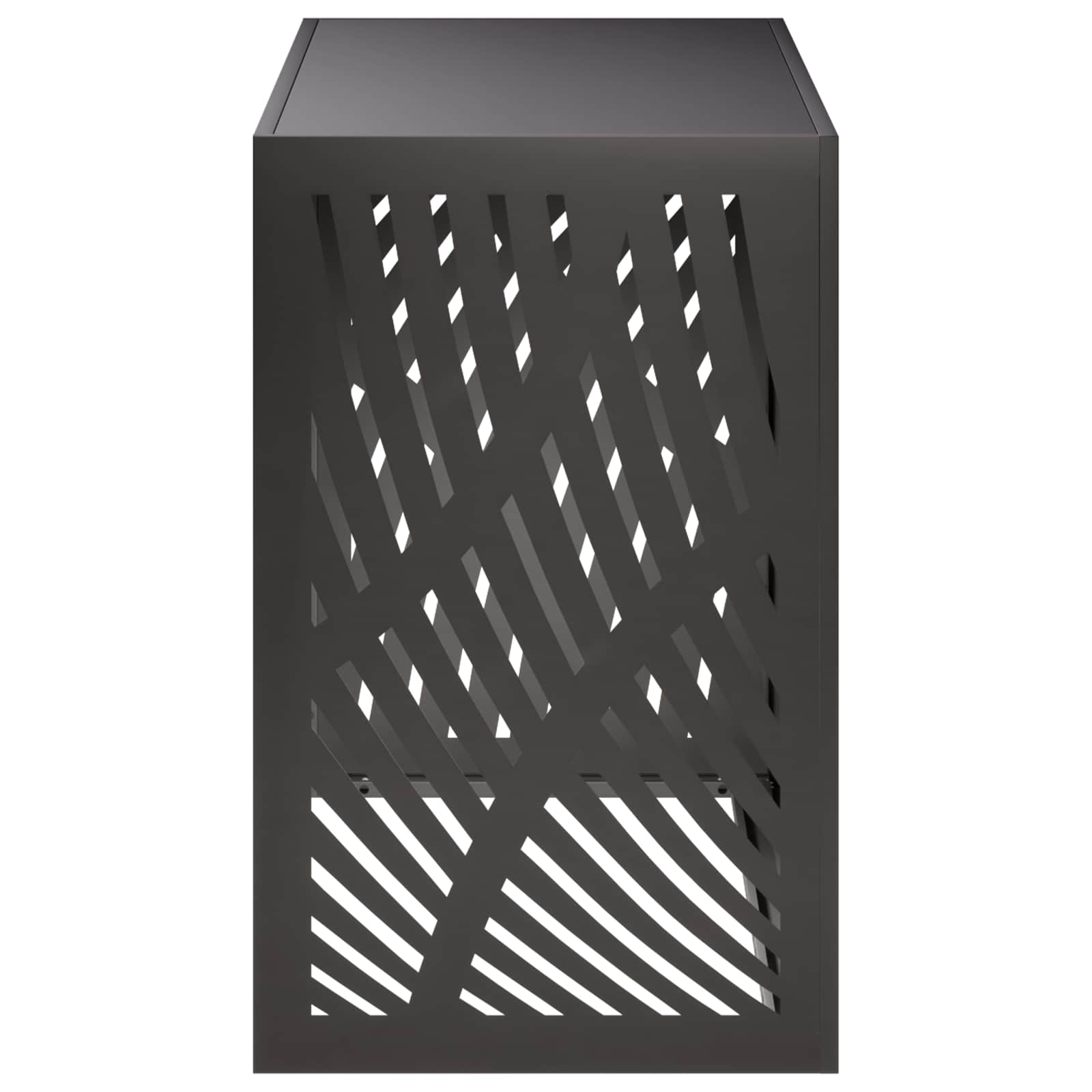 vidaXL Pokrywa do klimatyzatora Czarny 110 x 50 x 80 cm Stal