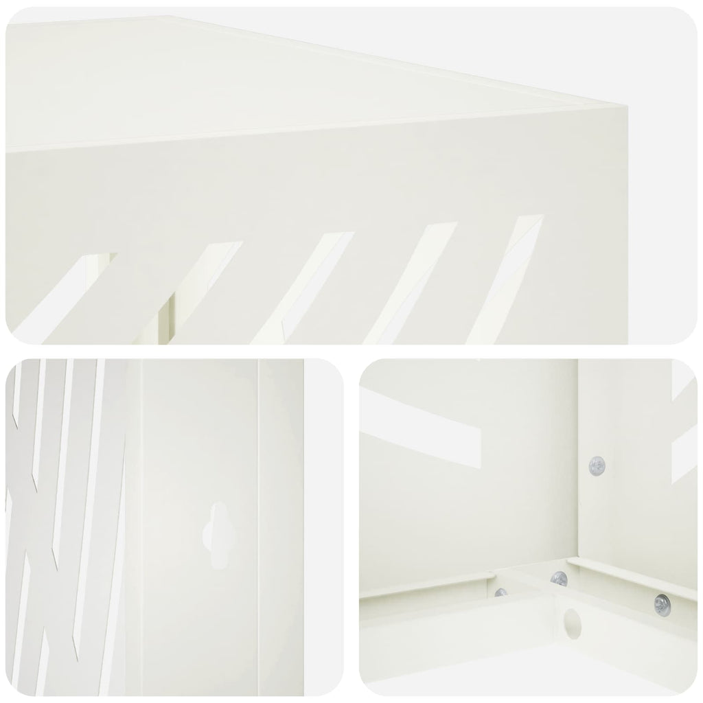 vidaXL Pokrywa do klimatyzatora Biały 110 x 50 x 80 cm Stal