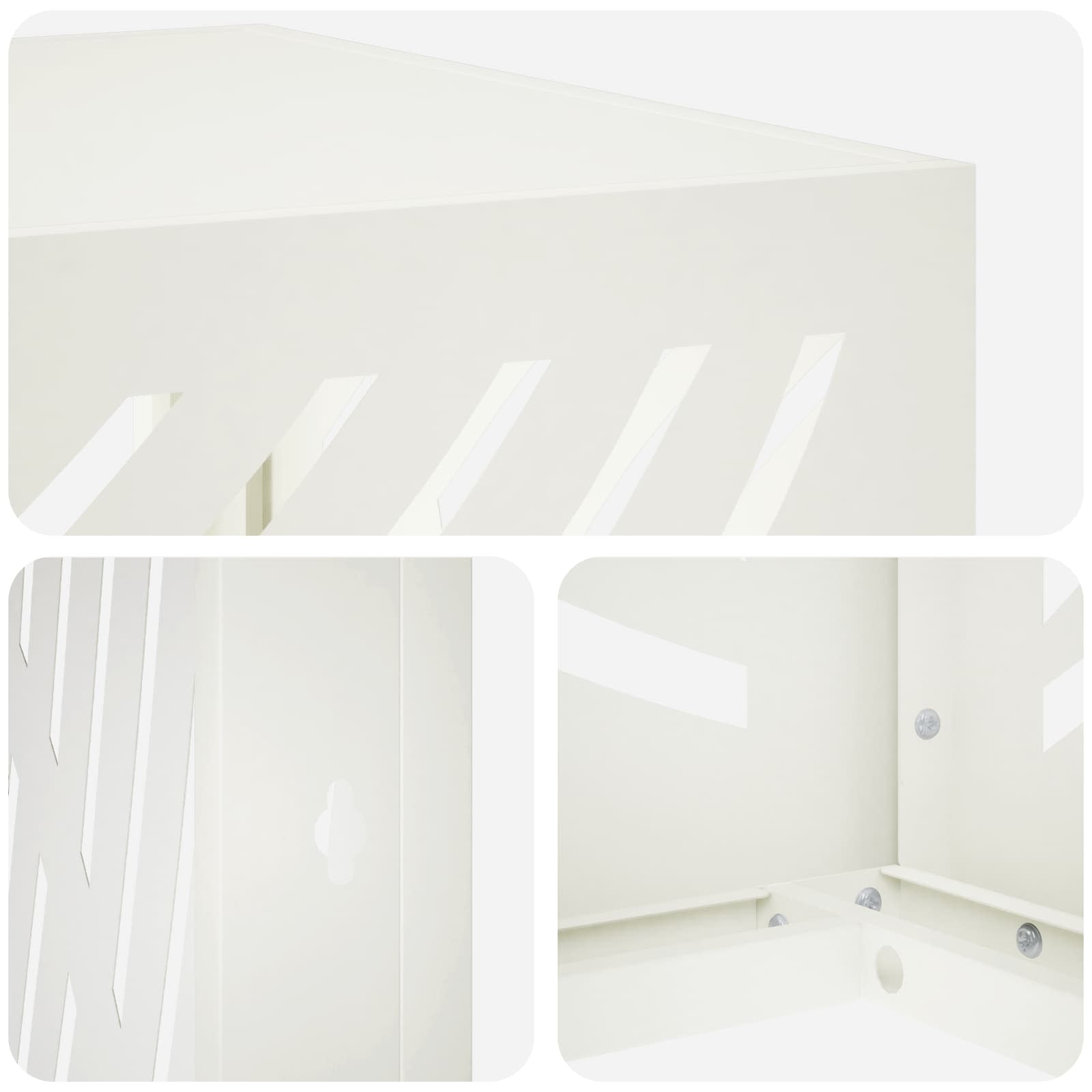 vidaXL Pokrywa do klimatyzatora Biały 110 x 50 x 80 cm Stal