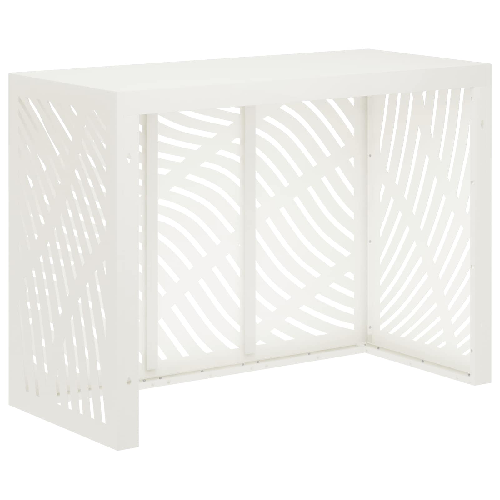 vidaXL Pokrywa do klimatyzatora Biały 110 x 50 x 80 cm Stal