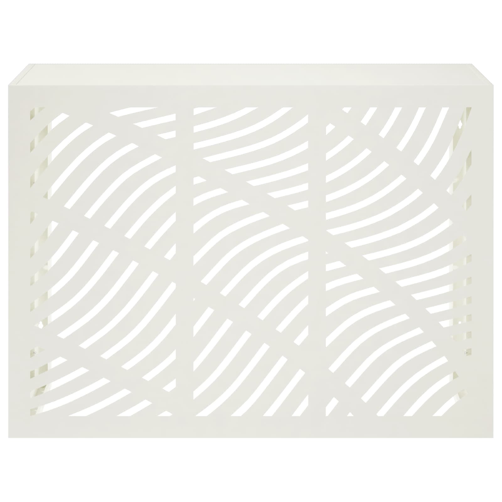 vidaXL Pokrywa do klimatyzatora Biały 110 x 50 x 80 cm Stal