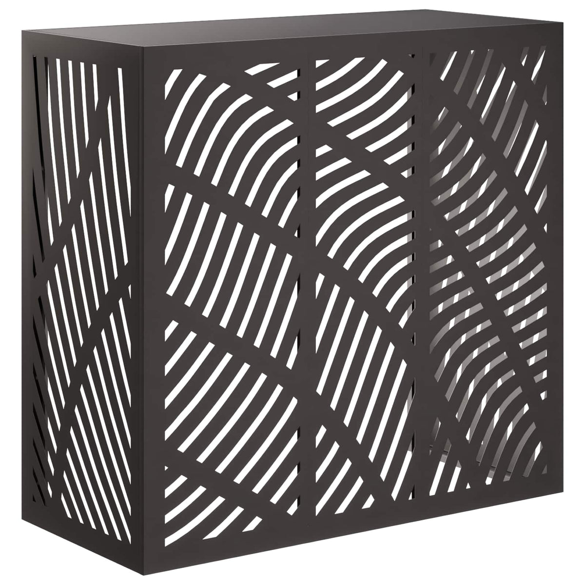 vidaXL Pokrywa do klimatyzatora Czarny 110 x 50 x 105 cm Stal