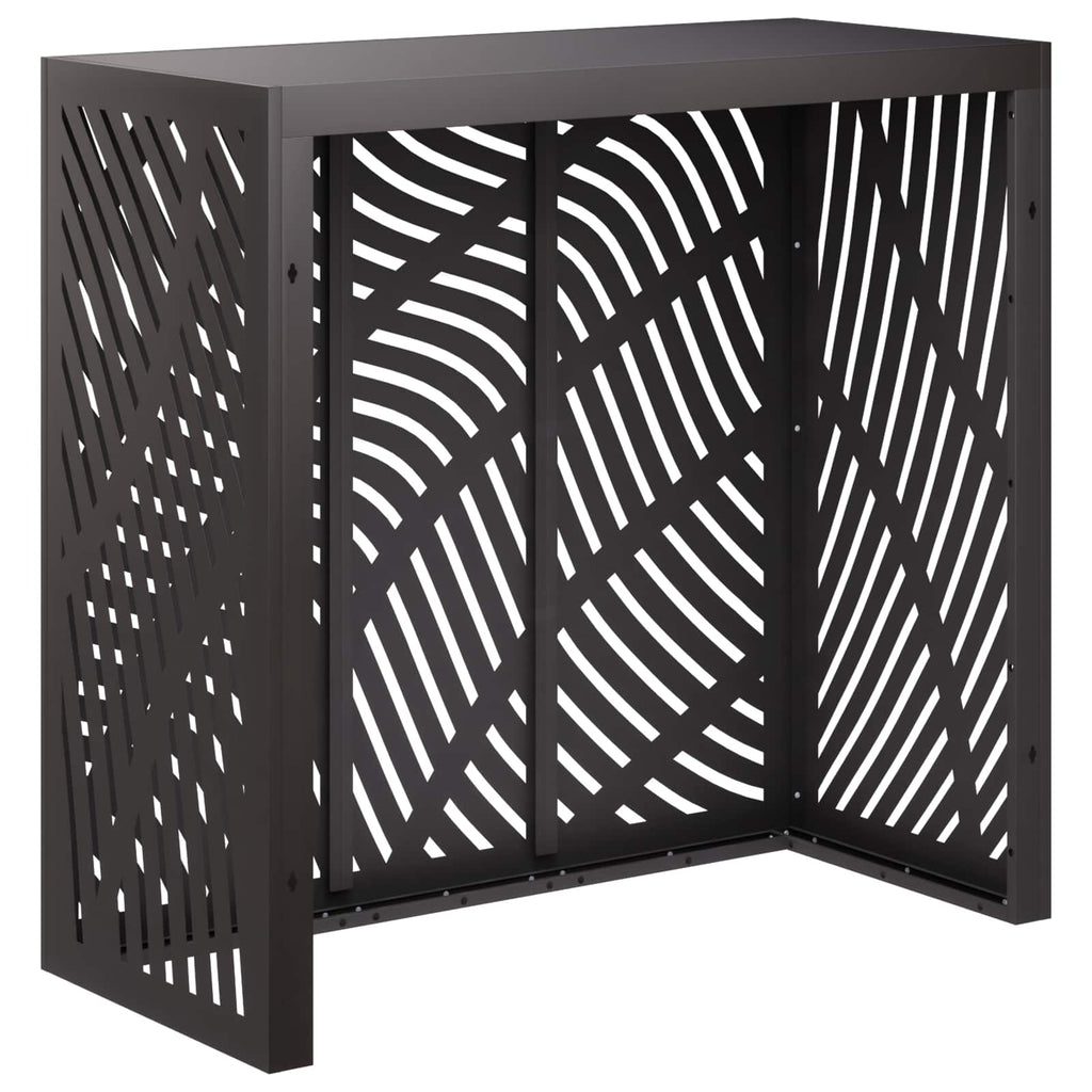 vidaXL Pokrywa do klimatyzatora Czarny 110 x 50 x 105 cm Stal