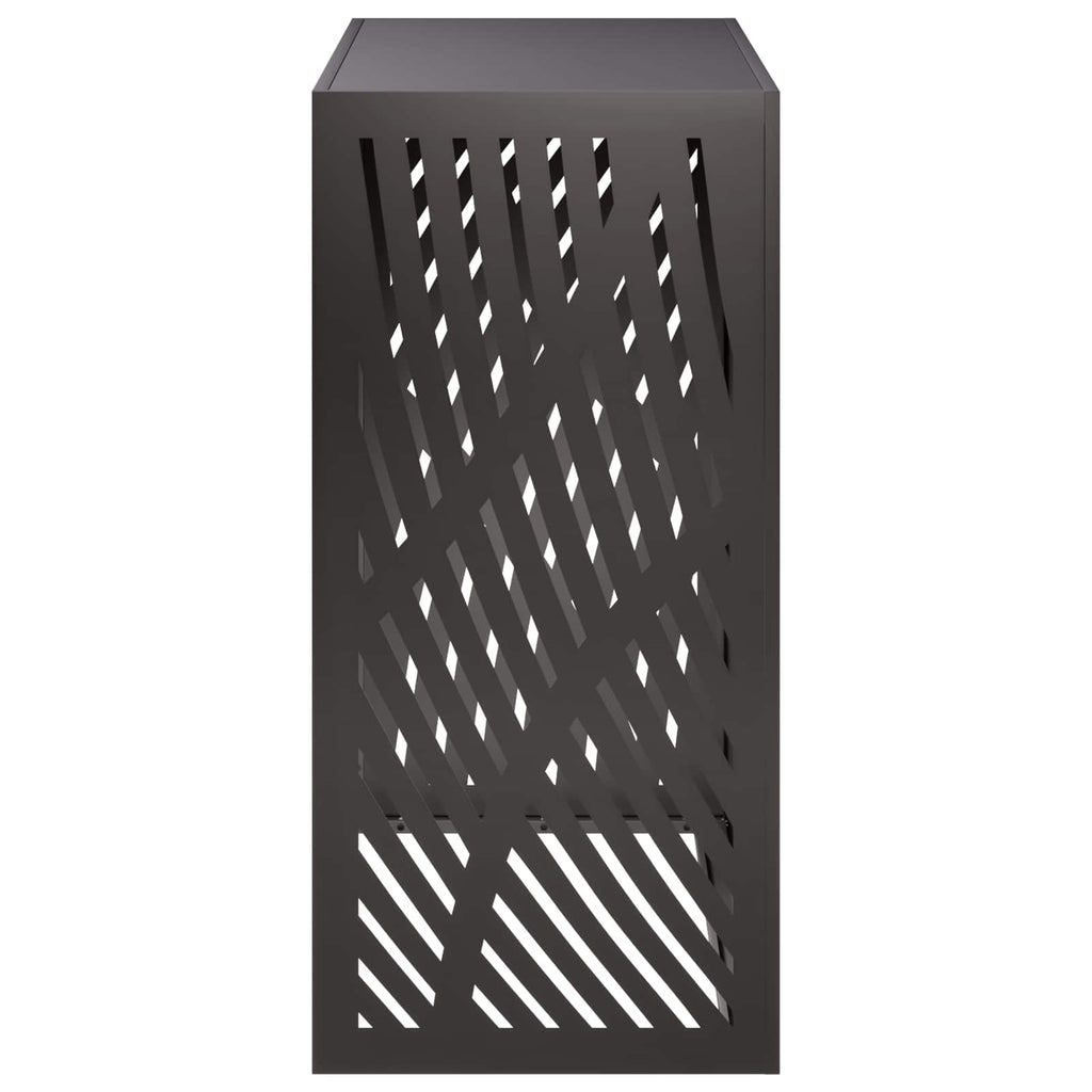 vidaXL Pokrywa do klimatyzatora Czarny 110 x 50 x 105 cm Stal