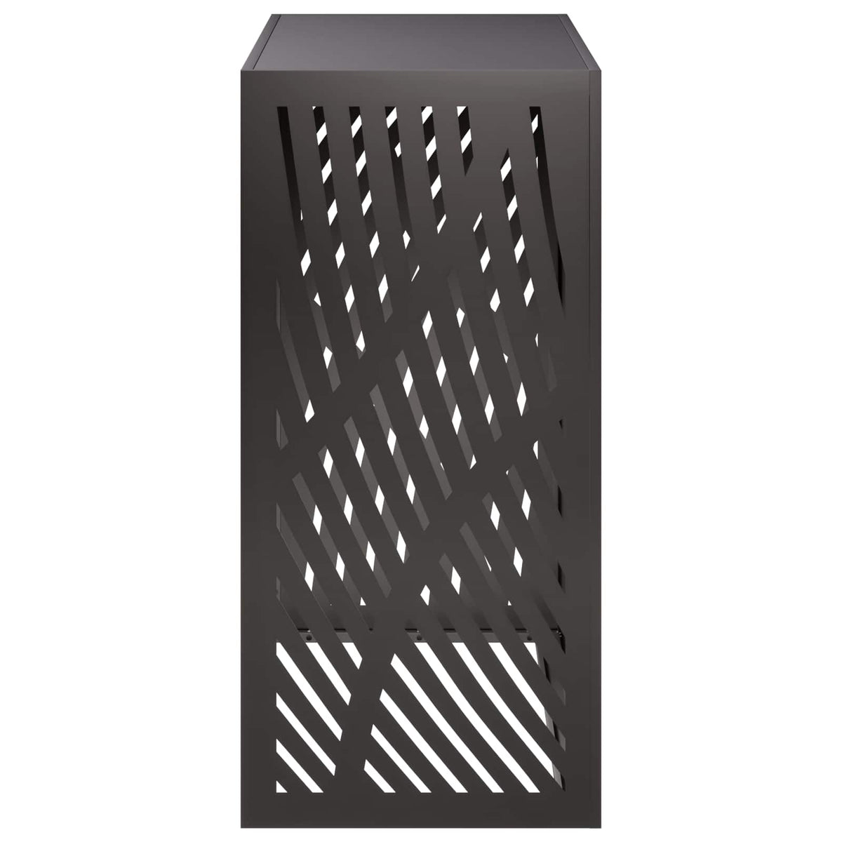 vidaXL Pokrywa do klimatyzatora Czarny 110 x 50 x 105 cm Stal
