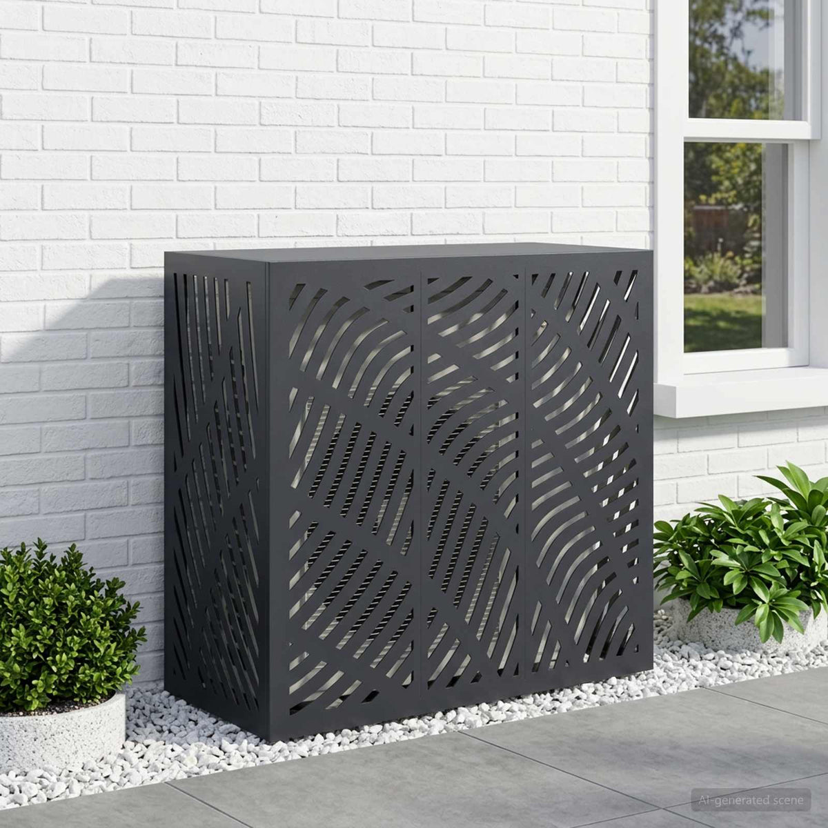 vidaXL Pokrywa do klimatyzatora antracytowy 110 x 50 x 105 cm Stal