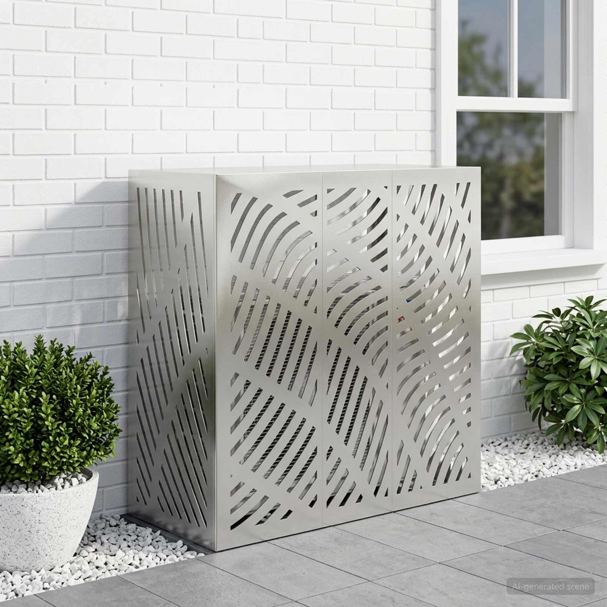 vidaXL Pokrywa do klimatyzatora srebrny 110 x 50 x 105 cm