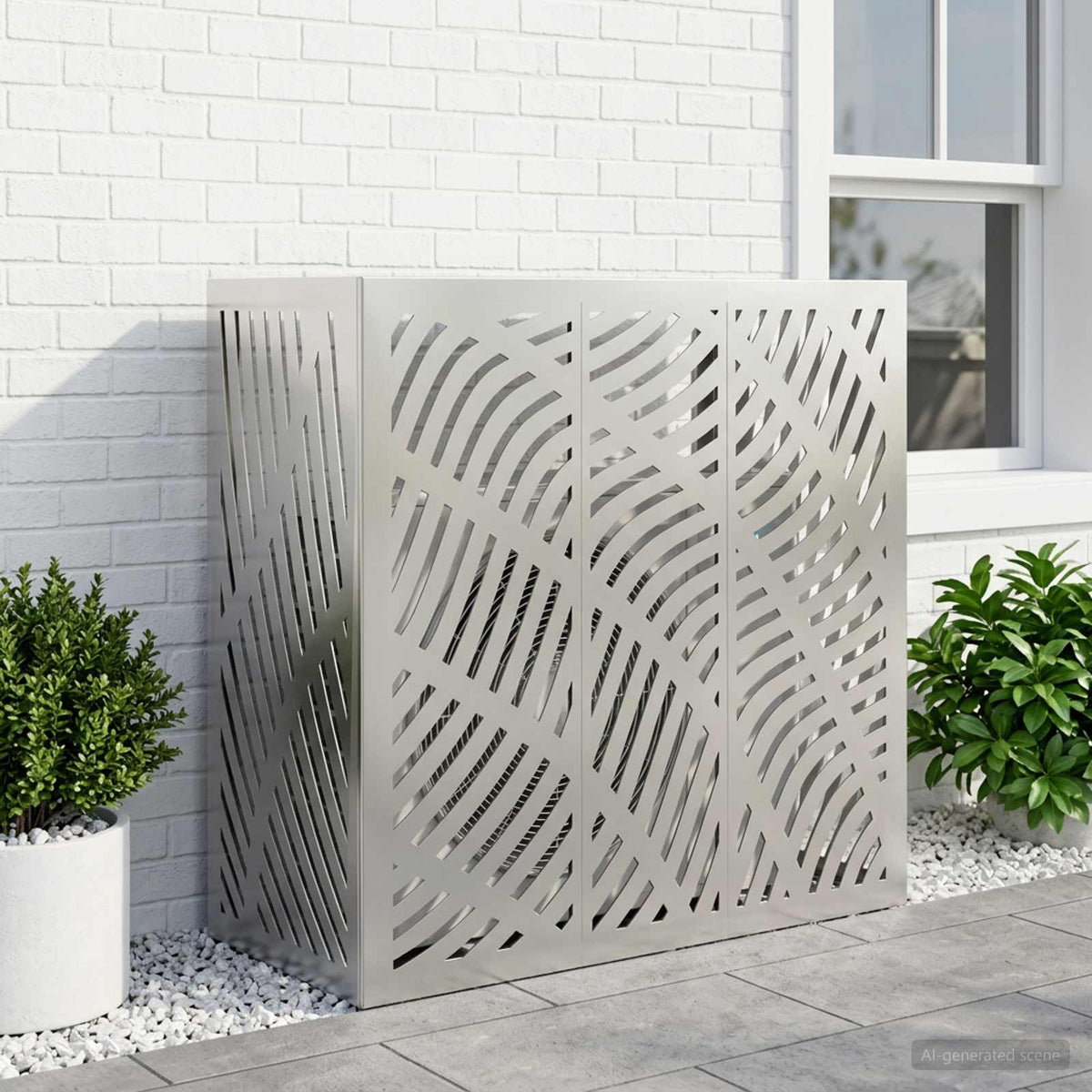 vidaXL Pokrywa do klimatyzatora srebrny 110 x 50 x 105 cm
