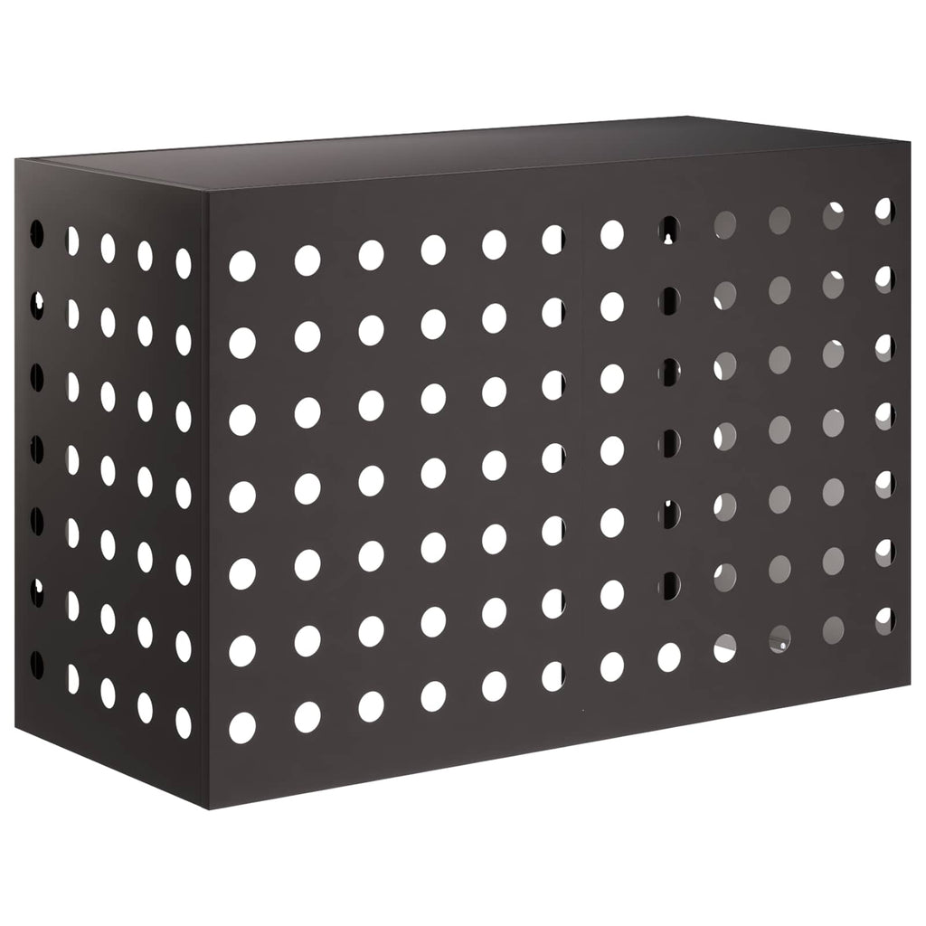 vidaXL Pokrywa do klimatyzatora Czarny 90 x 40 x 60 cm Stal