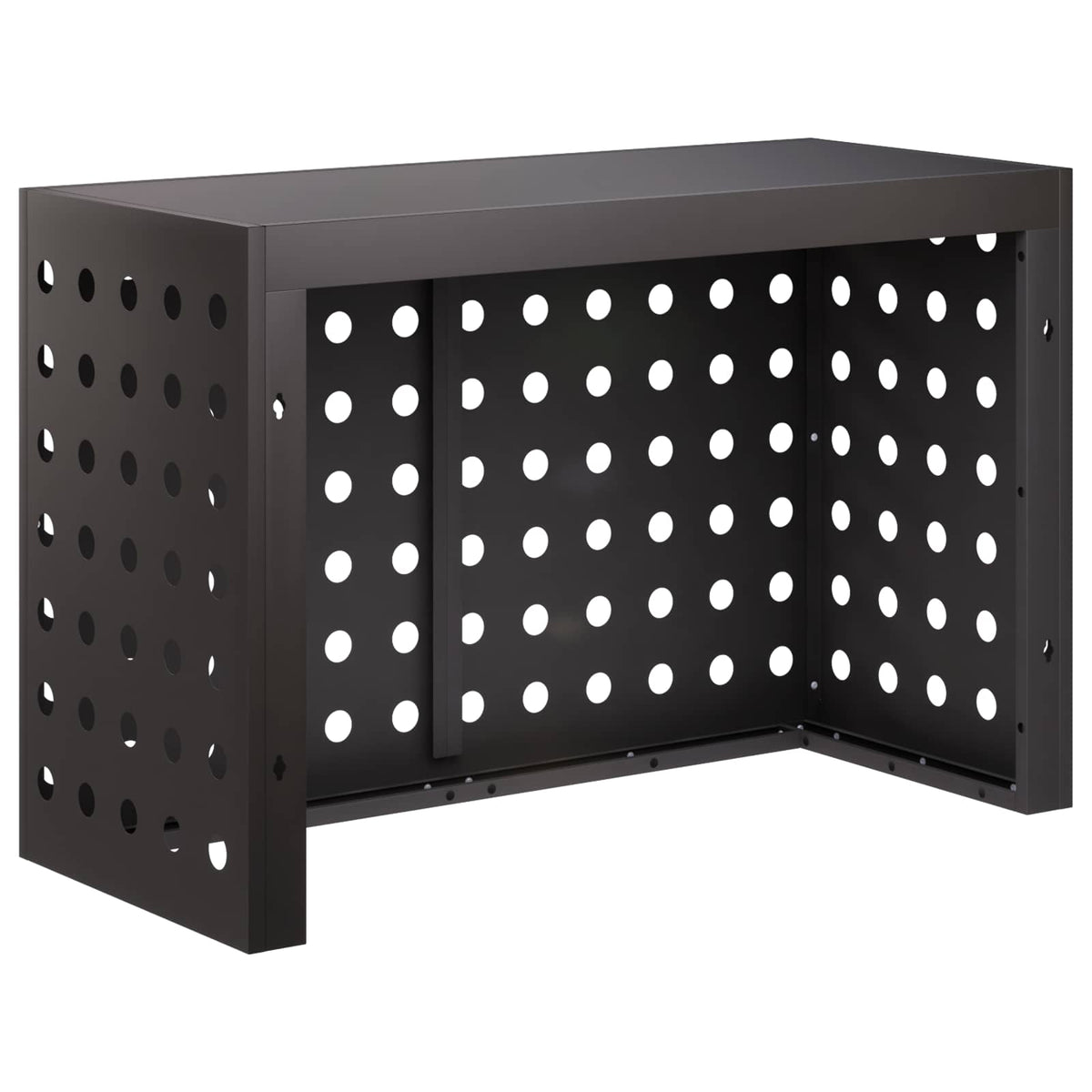 vidaXL Pokrywa do klimatyzatora Czarny 90 x 40 x 60 cm Stal