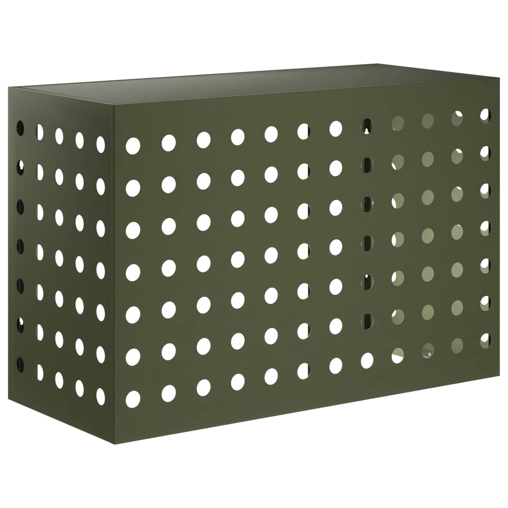 vidaXL Pokrywa do klimatyzatora Oliwkowy zielony 90 x 40 x 60 cm Stal