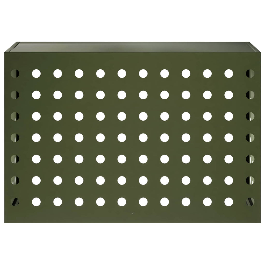 vidaXL Pokrywa do klimatyzatora Oliwkowy zielony 90 x 40 x 60 cm Stal