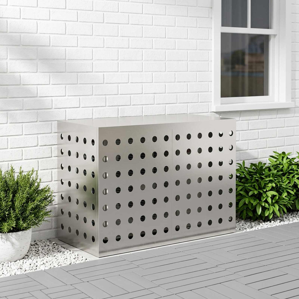 vidaXL Pokrywa do klimatyzatora srebrny 90 x 40 x 60 cm